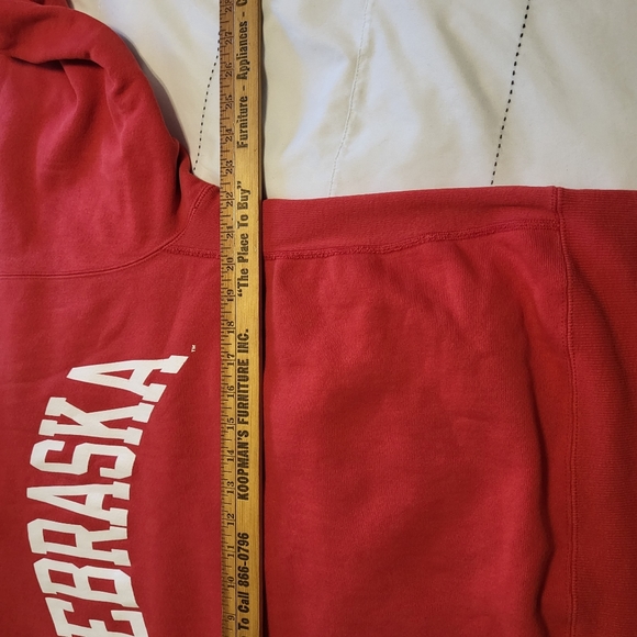 Champion Reverse Weave 90s Nebraska University Red Pullover Sweater, Size L. - Picture 15 of 16